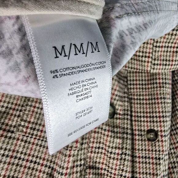 Cabi Jacket Womens Medium Brown Red Sherlock Houndstooth Trench Coat 3734 - Picture 9 of 11